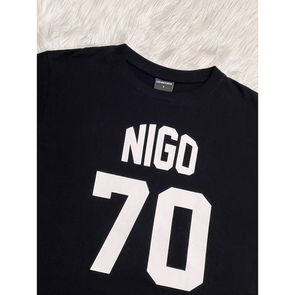 Les Artists Unisex NIGO 70 T-Shirt Black Short-sleeve Jersey Streetwear Size M - Picture 2 of 10